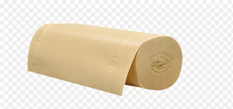 米黄色圆柱体原色纸巾卫生纸材料