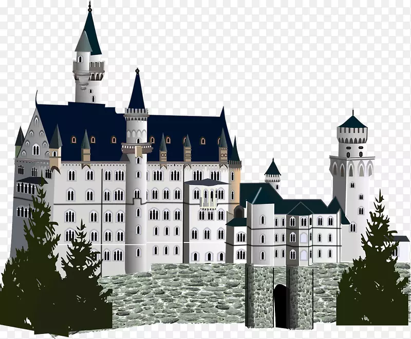 新斯旺斯坦城堡霍亨施万戈睡美人城堡fxfcssen-白色城堡