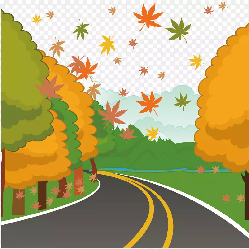 Adobe插画-乡村道路