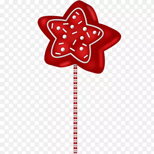 糖果手杖圣诞红星玩具