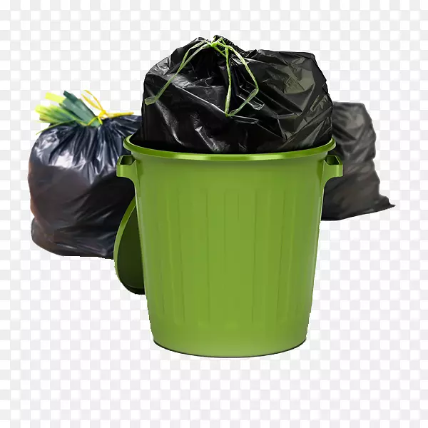 废物管理废物收集垃圾箱回收-绿色垃圾桶