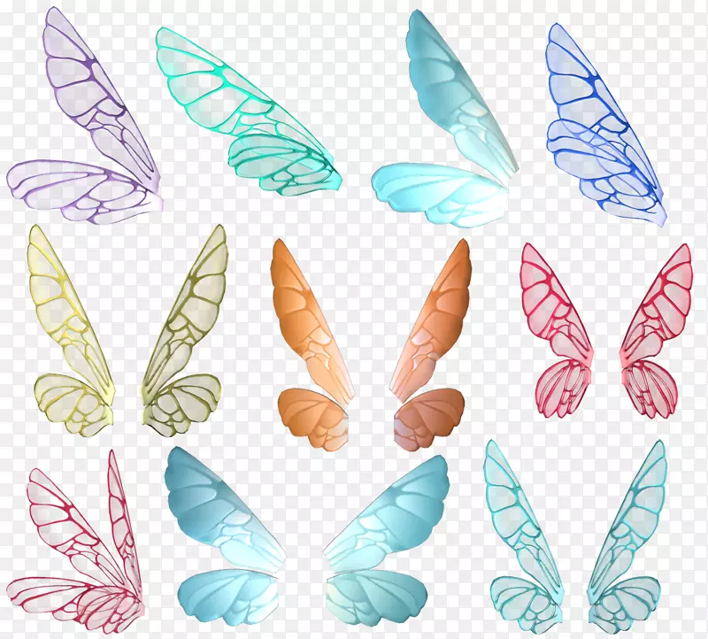 蝴蝶翼-白色，翅膀，蝴蝶翅膀