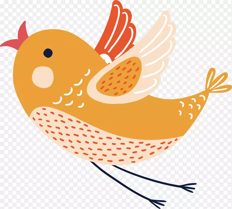 鸟飞欧亚喜鹊鹅夹艺术-可爱的橙色飞鸟