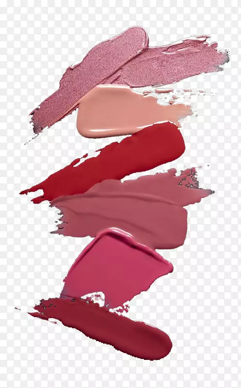 唇膏红化妆品色.唇膏涂抹试验颜色粉红系列