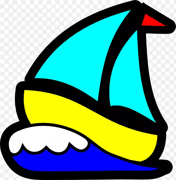 帆船剪贴画-简笔式帆船