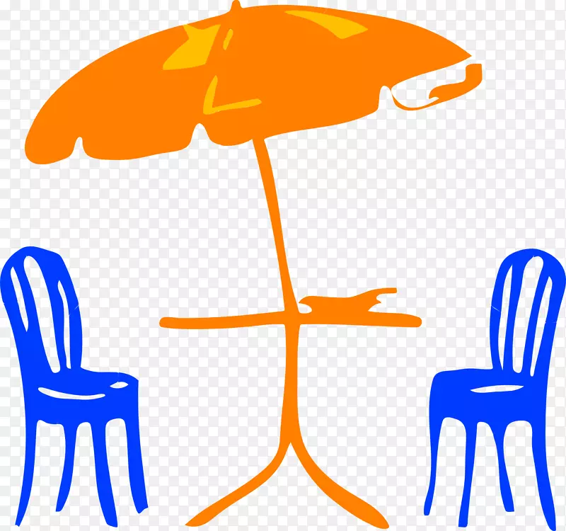 餐桌花园家具庭院椅剪贴画舒适的椅子阳伞