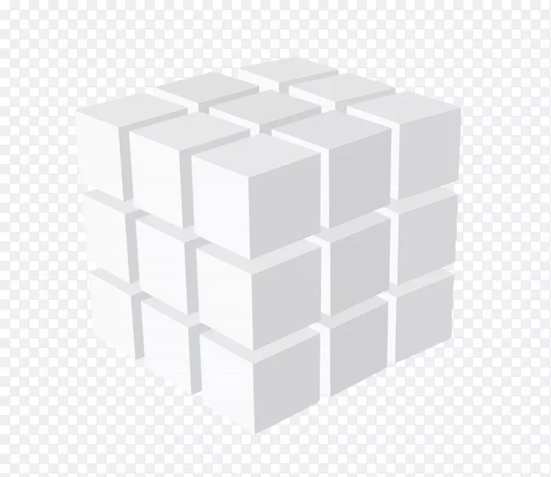 材料图案-白色立方体