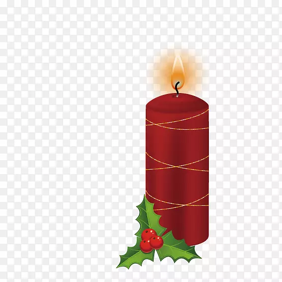 圣诞装饰蜡烛-红色圣诞蜡烛