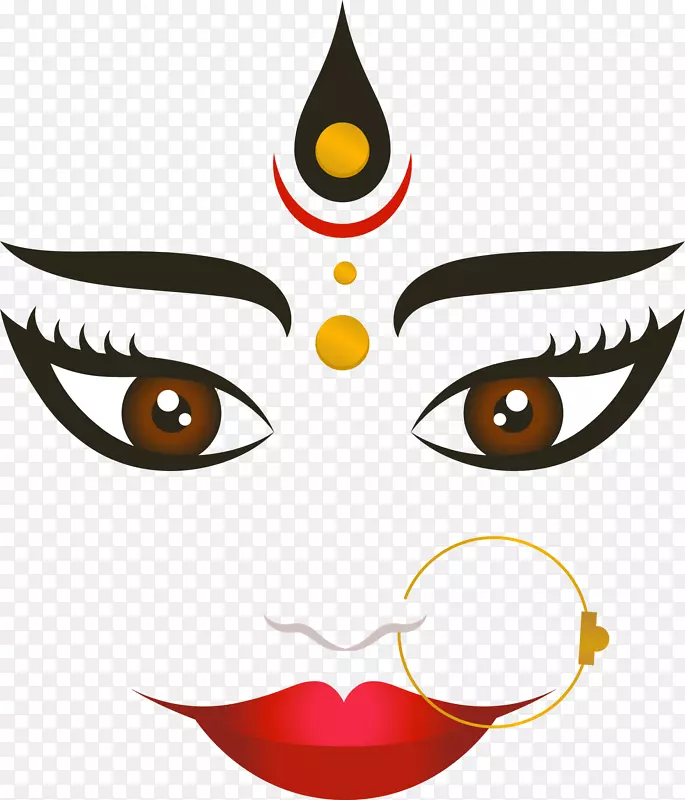 纳瓦拉特里·杜尔加·普哈幸福-印度脸
