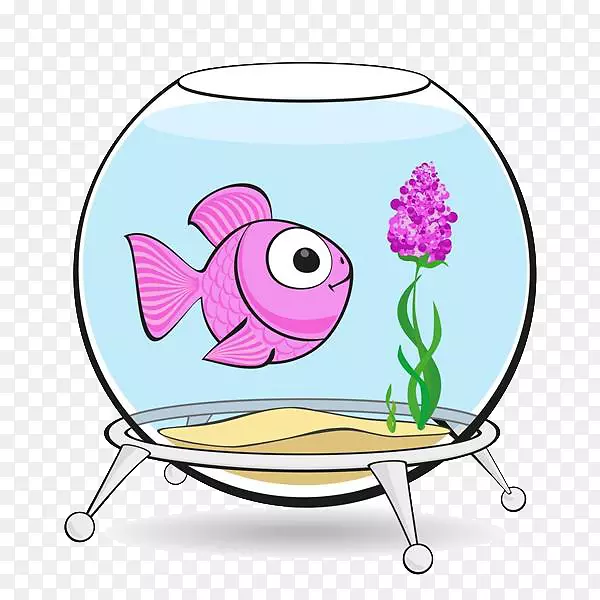 水族馆馆藏摄影-免费剪贴画-卡通鱼缸中的鱼