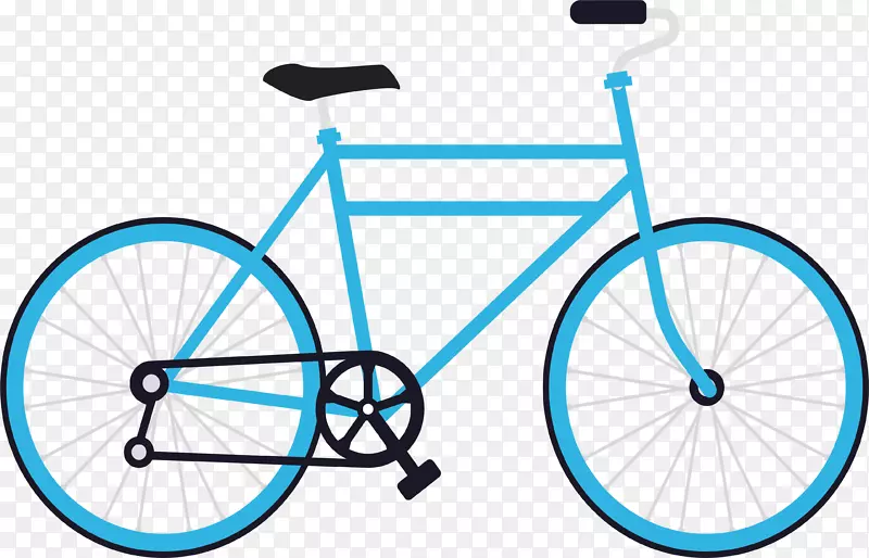 手感自行车车架巡洋舰自行车单速自行车蓝色自行车