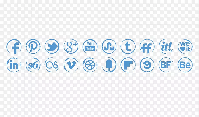 社交媒体社交网络服务图标-共享图标元素