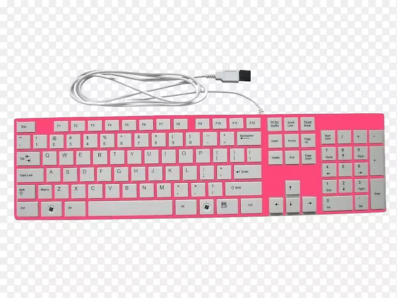 电脑键盘电脑鼠标手提电脑无线键盘粉红色键盘