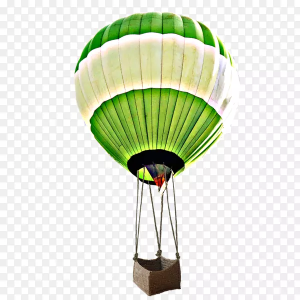 热气球-绿色热气球