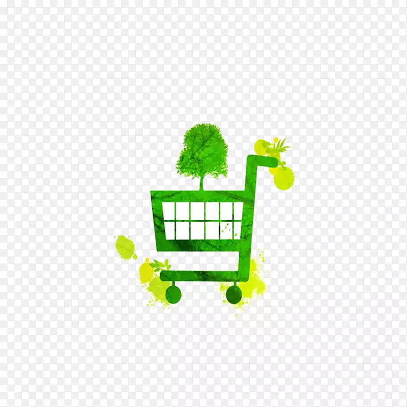 购物车图标-绿色购物车
