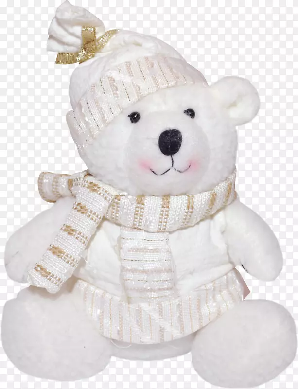 北极熊娃娃-冬季白熊娃娃