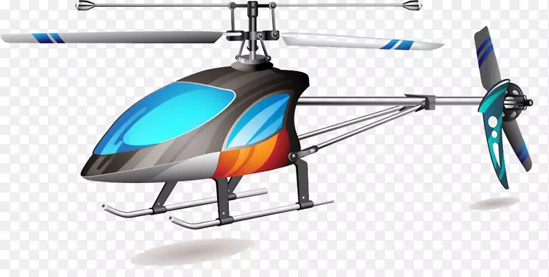 直升机剪辑艺术-卡通飞机