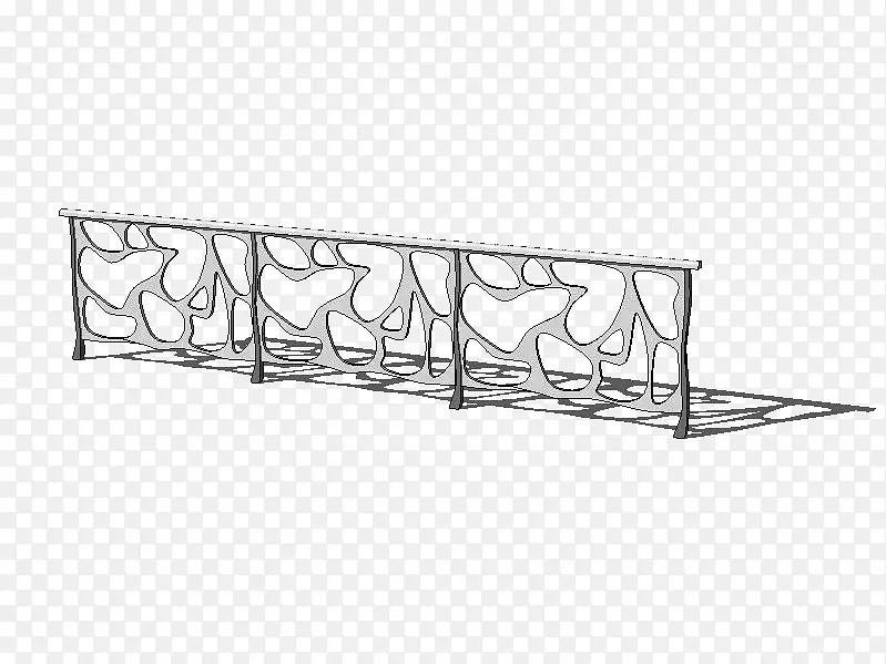 创造性工作甲板栏杆插图-公园长椅