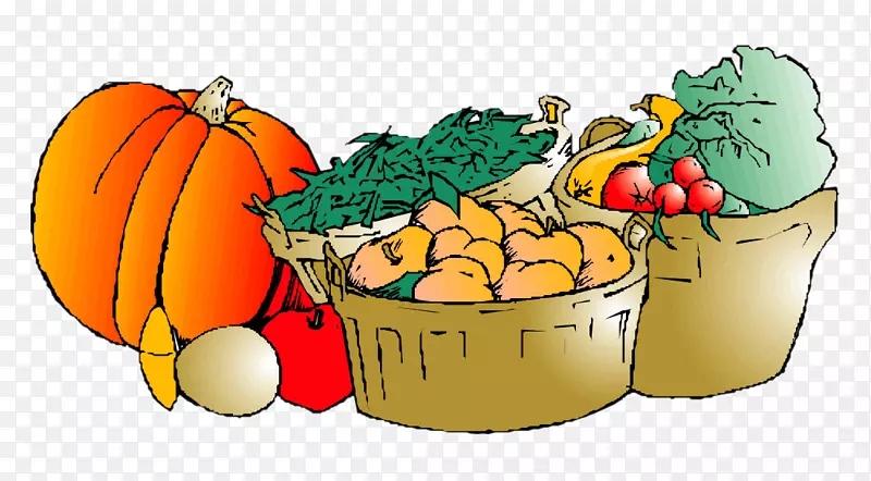 南瓜蔬菜卡通-放松美味蔬菜