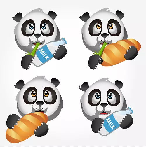 大熊猫竹子面包插图-熊猫