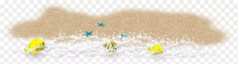 黄色品牌字体-沙滩海星喷雾