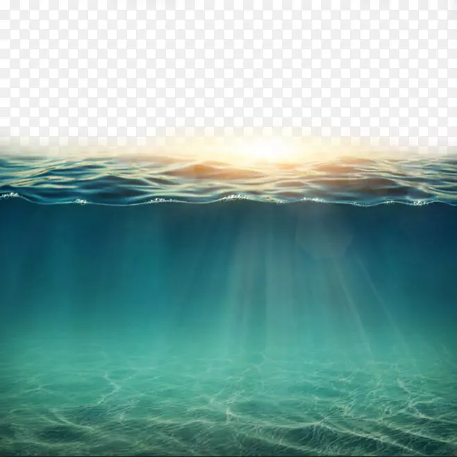 水下剪贴画-阳光穿透大海