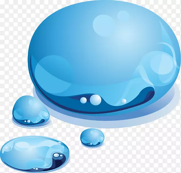 彩色图形设计.蓝色水滴