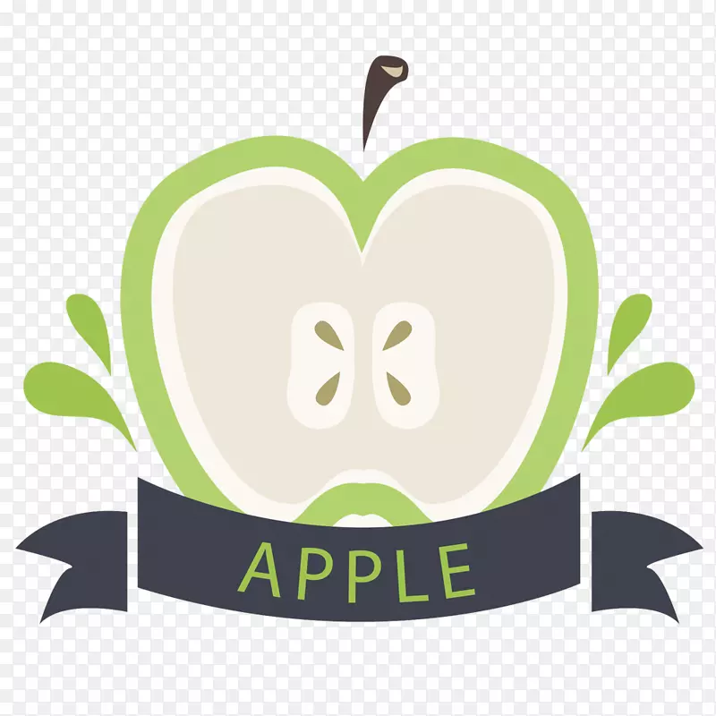 果汁奥格里斯水果标识-苹果素描
