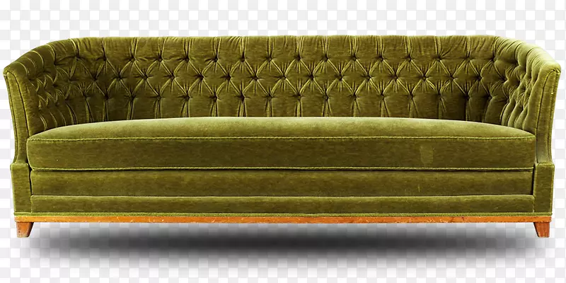 沙发家具.长绿色棕色沙发座