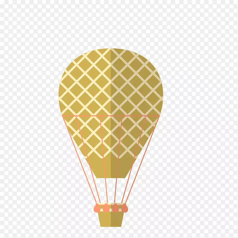 甘蔗汁菠萝图标-黄色热气球