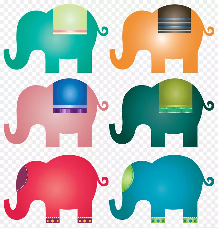 非洲象剪贴画-大象图案