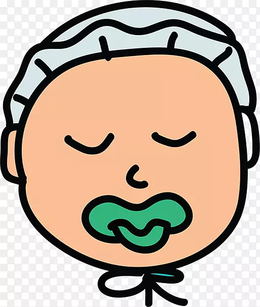 婴儿奶嘴-绿色卡通婴儿奶嘴