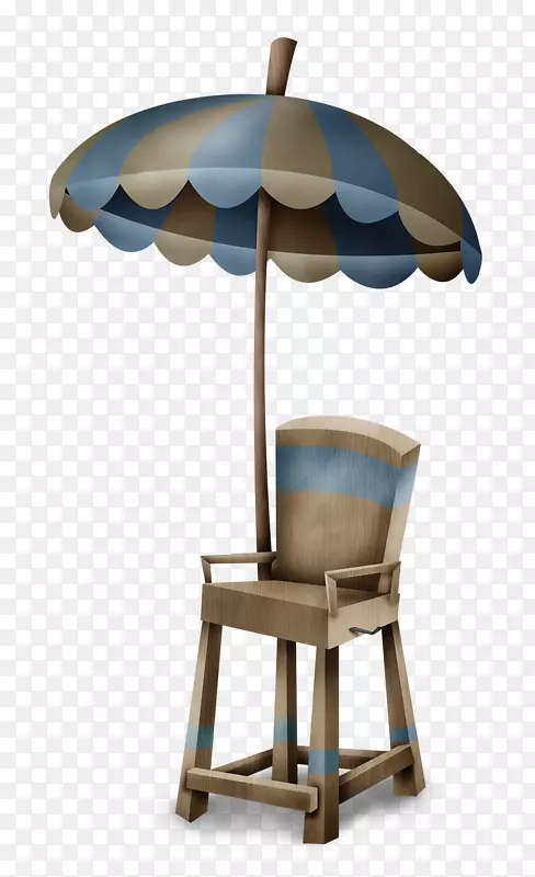 椅子伞-夏威夷卡通阳伞椅
