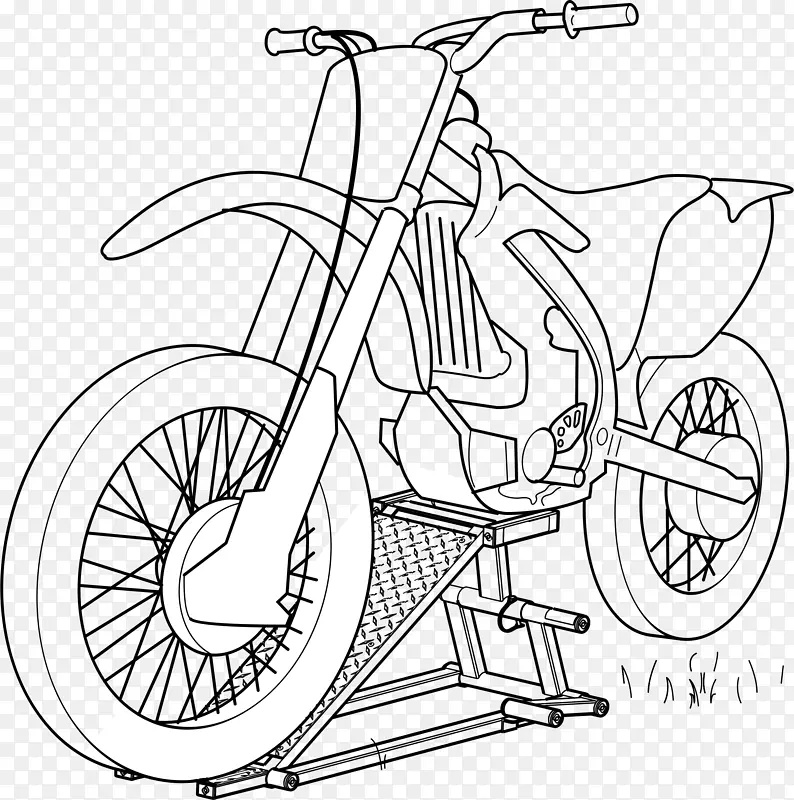 汽车摩托车着色书插图.摩托车链轮剪贴件