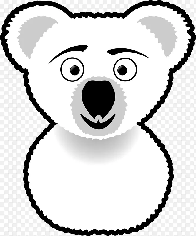 小考拉熊剪贴画-制作一本着色书