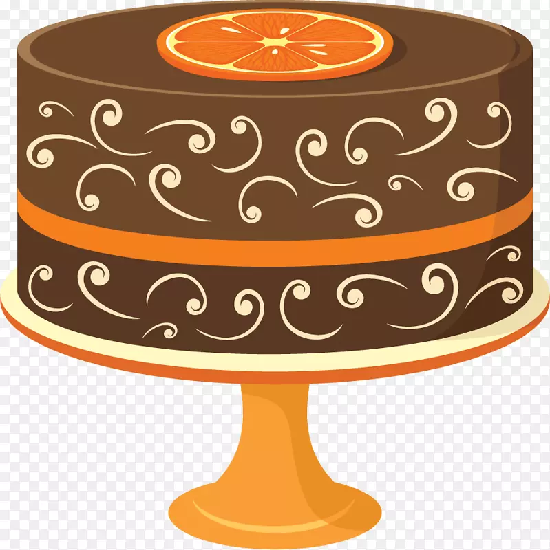 生日蛋糕-胡萝卜蛋糕、纸杯蛋糕、巧克力蛋糕层蛋糕-蛋糕剪贴画