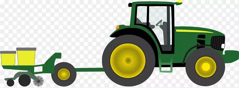 约翰迪尔拖拉机牵引农业剪辑艺术动画剪贴画拖拉机