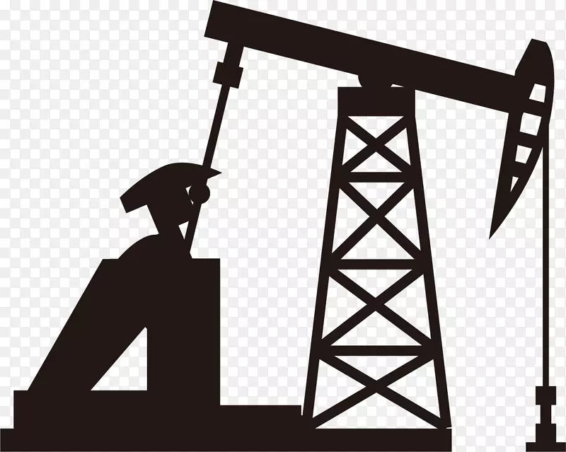 石油油田图标-石油井架轮廓