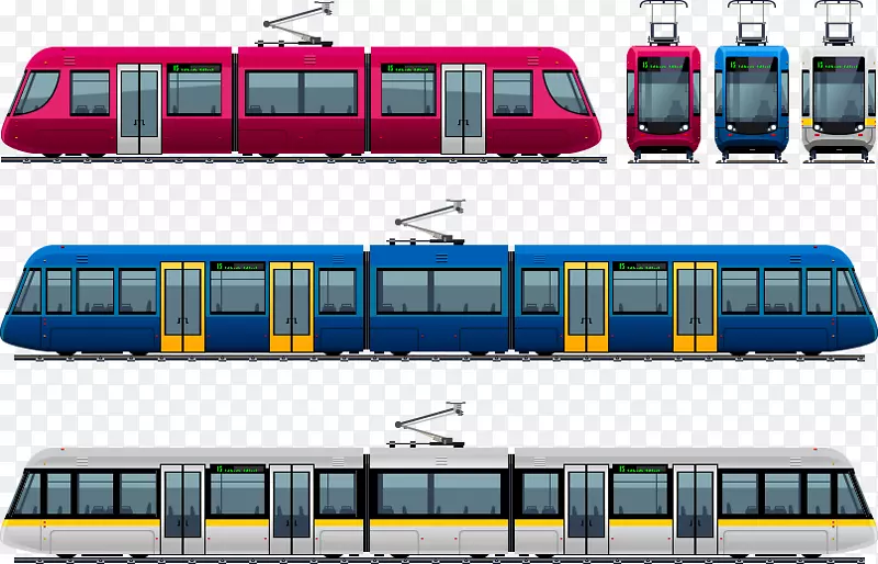 电车快速运输无轨电车图.地铁有轨电车设计材料