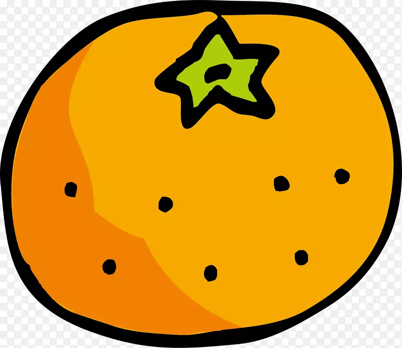 奥格里斯卡通橙色橘子-免费拉材料柿子形象