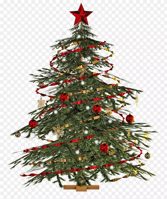 圣诞树剪贴画-圣诞树PNG透明图像