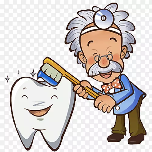 牙刷牙科人类牙龈-刷牙卡通