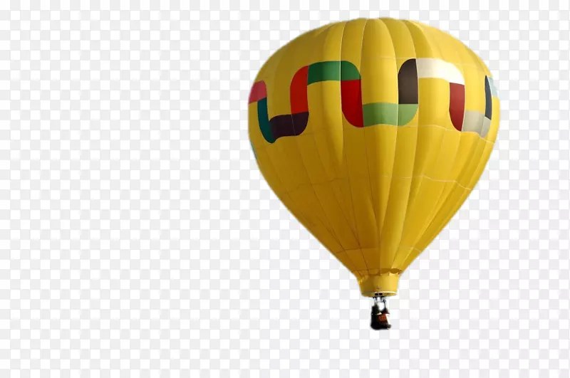 飞行飞机热气球海报-黄色热气球