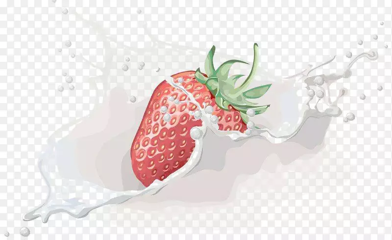 调味牛奶草莓果草莓奶