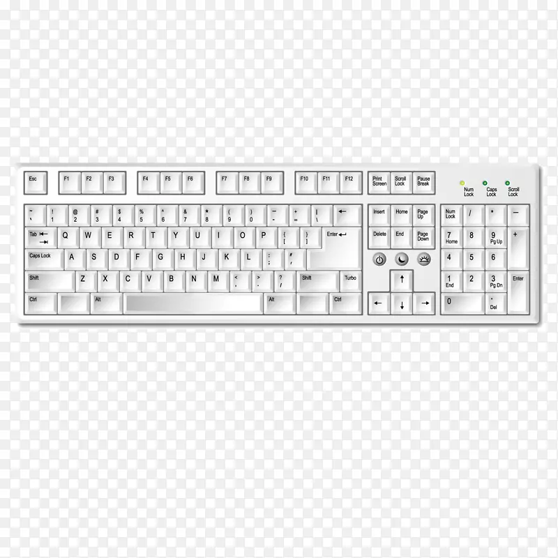 电脑键盘剪贴画.白色键盘