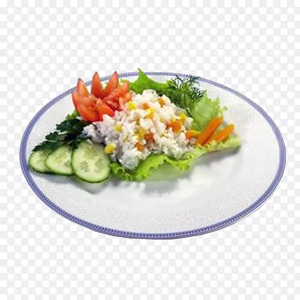 素食沙拉艺术拼盘-西方艺术沙拉盘