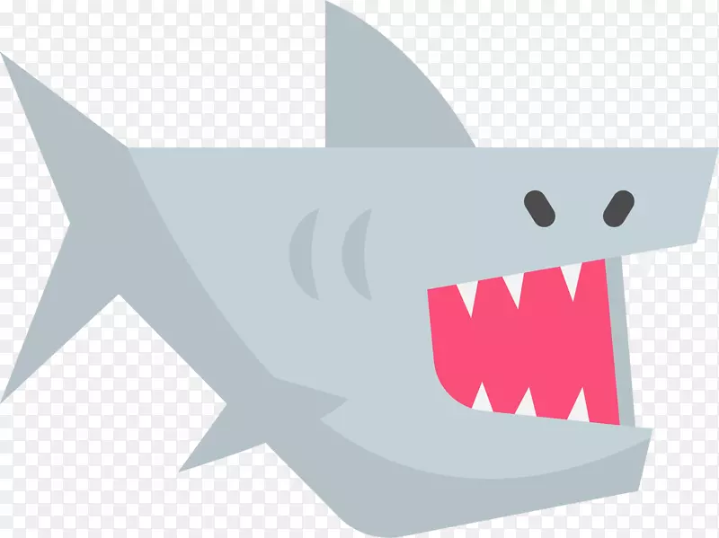 鲨鱼可伸缩图形图标-危险鲨鱼