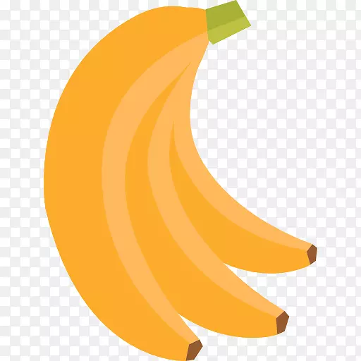 有机食品橙色香蕉可伸缩图形图标-香蕉