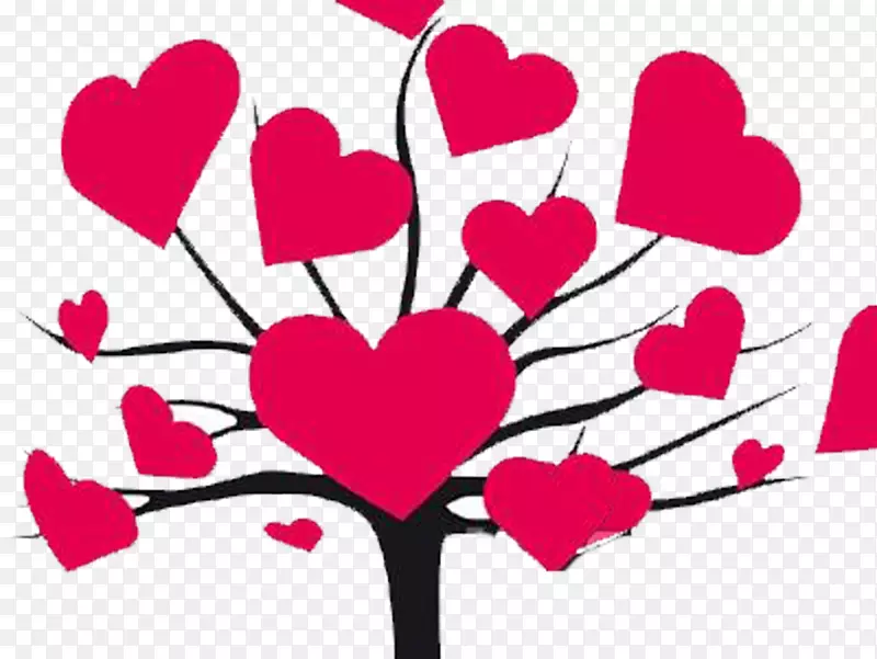 心脏树剪贴画-心理健康树