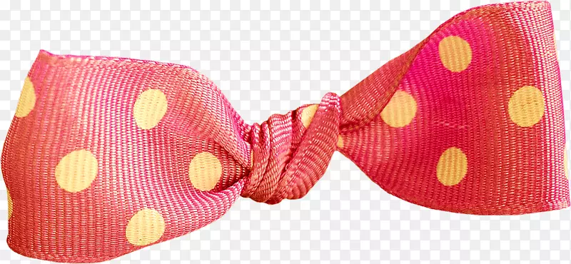 领结领带圆点粉红色领结